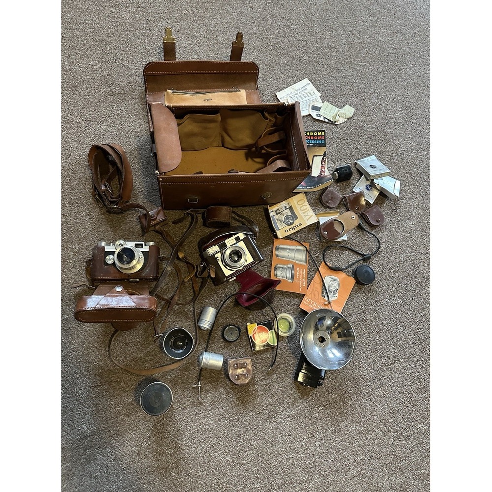 Lot of Vtg Camera/ Photography Equipment/ Accessories / Argus/ Untested/ Manuals